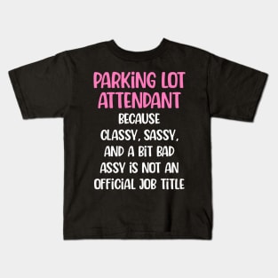 Parking Lot Attendant, Female Parking Lot Attendant Kids T-Shirt